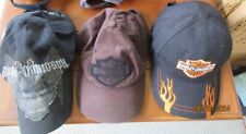 Lot of 3 Harley Davidson Baseball Caps Hats One Size EUC picture