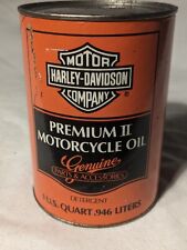 Vintage Harley Davidson Premium II Motorcycle Oil Full 1 Quart Can API-SF picture