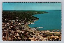 Barrie-Ontario, Panoramic View of City, Kempenfeldt Bay, Vintage Postcard picture