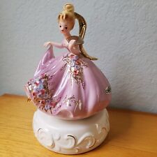 Josef Originals Vintage “Lady With The Golden Fan” Musical Figurine  picture