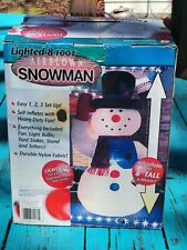 Gemmy CHRISTMAS Giant 8 Foot SNOWMAN Airblown Inflatable Lawn Art Decor 2002 picture