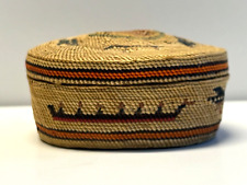 Nootka Alaskan Basket; Small Oval Shape with Lid; Early 1900s; Excellent; Lot 18 picture