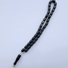 Beautiful Vintage Black Bakelite Rosary 33 Beads Religion Islam Handmade Prayer picture