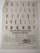 Vintage 1990s Print Ad Crest Toothpaste Part of Permanent Collection Teeth picture