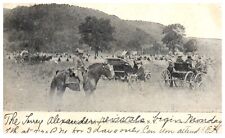 Binghamton New York NY 1906 Soldiers' Encampment Antique Bicycle Buggy Postcard picture