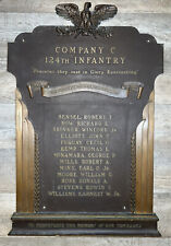 HUGE World War 2 WW2 US 1st Bat 124th Infantry Regiment Military Plaque Memorial picture