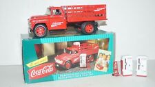 1996 Ertl Coca Cola 1957 Chevrolet Stake Truck w/ Vending Machines & Dolly Cart picture