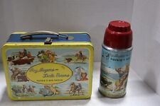 Roy Rogers and Dale Evans Metal double R bar ranch Lunch box BLUE SIDE picture