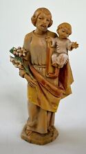 Vintage 258 ITALY 1984 Saint St Joseph Simonetti Statue 4 “ Holding Baby Jesus picture