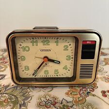 Vintage Citizen Quartz Alarm Clock Beige And Gold Japan picture