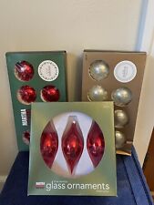 Lot Of 3  2002  Martha Stewart Everyday Christmas Glass Ornament Packs picture