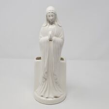 Vintage Relpo Virgin Mary Praying White Ceramic Planter 10.5