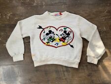 Vintage 1980’s Mikey American Character Miney Mouse Sweatshirt White Chenille  picture