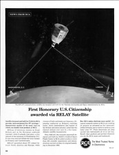 1963 RCA Relay Satellite NASA Space Communications TV Vintage Print Ad picture