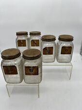 VINTAGE PARTS STORE WEATHERHEAD DISPLAY JARS LOT OF 6 W/LABELS picture