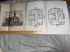 1878 Printed Sketch & Architectural Drawings of New Providence RI High School picture