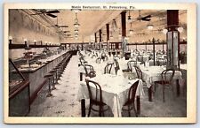 Postcard FL St Petersburg Mexis Restaurant Interior Dining Room c1920s AP13 picture