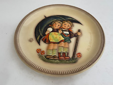 Vtg MJ Hummel First Edition 1975 Anniversary Plate in Bas Relief Stormy Weather picture