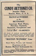 1927 SILVA-BET CLARINETS CUNDY-BETTONEY INSTRUMENTS VINTAGE ADVERTISMENT 37-55 picture