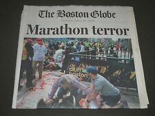 2013 APRIL 16 THE BOSTON GLOBE NEWSPAPER - BOSTON MARATHON TERROR - NP 2555 picture