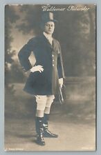 Waldemar Psilander—Danish Movie Star—Antique RPPC Photo Postcard Denmark 1918 picture