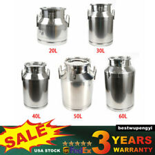 20L-60L Stainless Steel Can Milk Bucket Pail Water Barrel Canister Silicone Seal picture