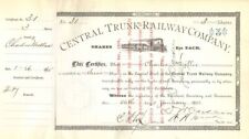 Central Trunk Railway Co. - 1887-1909 dated Railroad Stock Certificate - Railroa picture