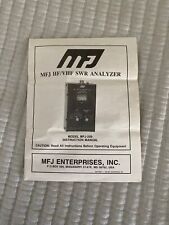 MFJ HF/VHF SWR ANALYZER  MODEL MFJ-209 instruction manual picture