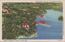 Postcard Keewaydin From Air Thousand Islands Home William T Dewart NY  picture