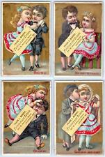 1881 SET/4 BALTIMORE MD*FRANK MURPHY FURNITURE CARPETS*DANCING COUPLE*TRADE CARD picture