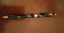CROSS Sentiment Disney Alice Series Black/Gold Ballpoint Pen (No Box) Super Rare picture