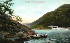 Vintage Postcard Hudson Highlands Steamer Boating Adventure Mountains New York picture