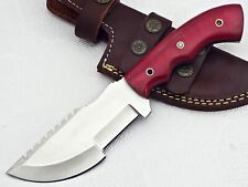 Poshland TR-1212, Custom Handmade Tracker Knife – RED MICARTA Handle picture