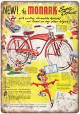 Monark Super Deluxe Bicycle Ad Reproduction Metal Sign B217 picture