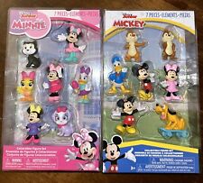 New 7 Piece Disney Jr Minnie Mouse & Mickey Mouse Collectible Figure Set picture