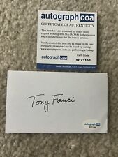 Dr Anthony Tony Fauci signed autographed 3x5 index card COVID-19 ACOA Political picture