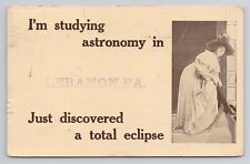 I'm Studying Astronomy In Lebanon Pennsylvania 1912 Antique Postcard picture