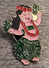 Vintage 1990's Hawaii Hula Dancer Colorful Enamel Lapel Pin Tie Pin picture