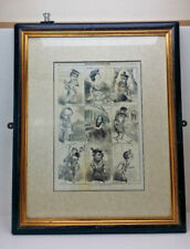Framed & Mounted ILLUSTRATED London News Jan 7th 1860  TWELFTH NIGHT CHARACTERS picture