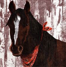 (2) Two Paper Lunch Napkins for Decoupage/Mixed Media - Clyde the Horse picture