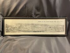 Antique Long Panoramic Photograph Great Salem Fire 1914 Framed picture