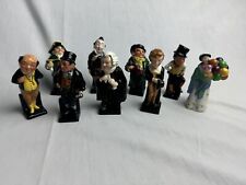 Vintage Royal Doulton 4” Fine Bone China Figurines Dickens &Balloon Seller-Set 9 picture