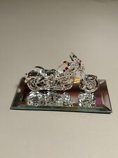 Pickwick Village Motorcycle with Crystal Accents Glass Figurine  3 1/2