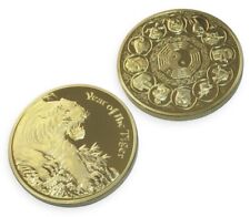 Year of The Tiger Gold Zodiac Coin Gift for 2022 Lucky Chinese Lunar New Year picture