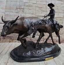 BOLTER Frederic Remington Western Bronze Statue Sculpture Cattle Drive 18