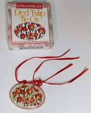Longaberger 1995 May Series Red Tulip Oval Basket Tie On in Box NOS #31542 picture