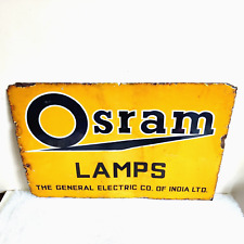 1940s Vintage Osram Lamps GEC Electric Enamel Sign Board Decorative Props EB137 picture