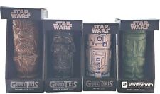 Star Wars Geeki Tikis Set Of 4 14 oz Ceramic Mugs R2D2 Darth Vader Boba Chewie   picture