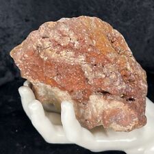 5” Crystal Cluster Quartz Natural Deep Red Hematite Golden Orange Citrine Geode picture