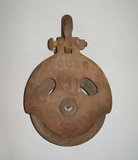 Old Antique Vtg Ca 1900's Cast Iron Young 708 Seattle Pulley Mans Grinning Face picture
